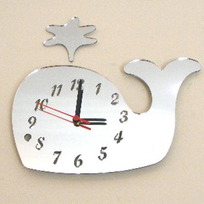 Whale Clock Mirror - 35cm